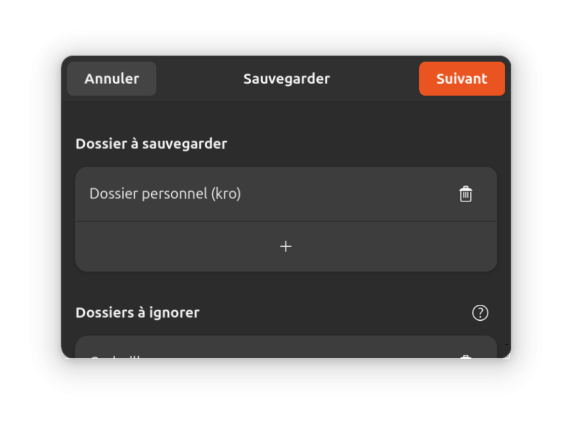 Source de la sauvegarde