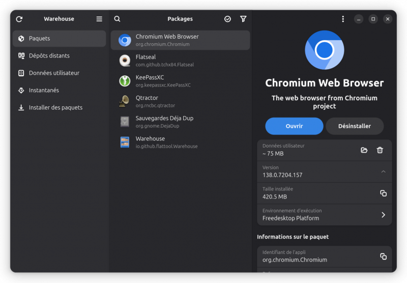 Warehouse, page applications