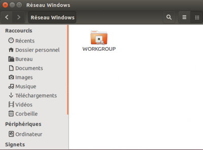 Sélectionnez le groupe de travail dans lequel se trouve l'ordinateur distant Sélectionnez le groupe de travail dans lequel se trouve l'ordinateur distant
