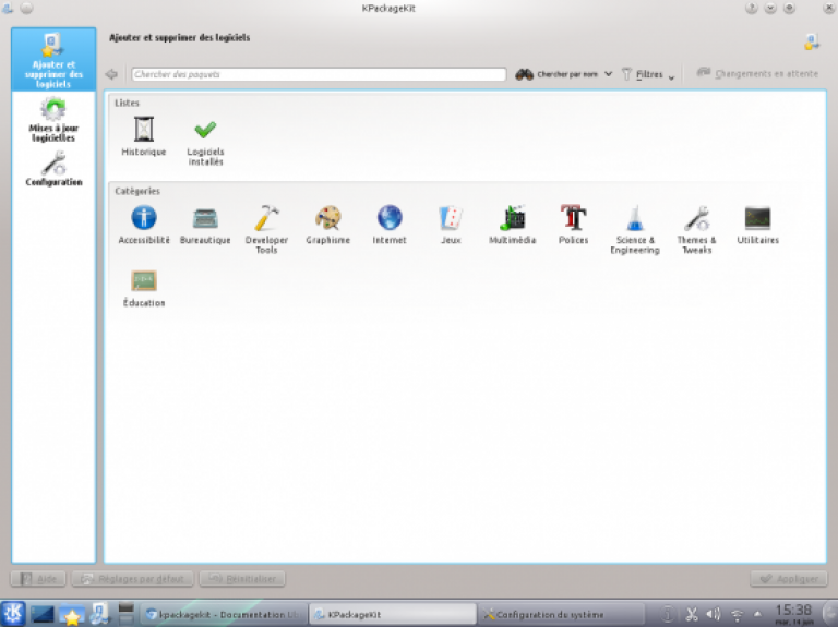 KPackageKit, le gestionnaire de paquets de Kubuntu